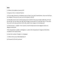 Math 1.) What is the additive inverse of 9?