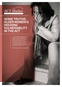 Home trutHs: oLDer WomeN`s HousING