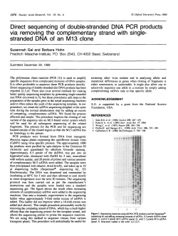 Direct sequencing of double-stranded DNA PCR products via