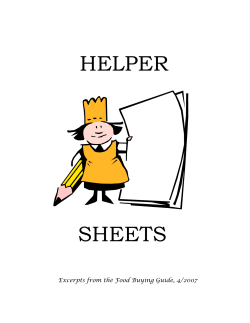 HELPER SHEETS