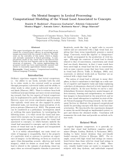 On Mental Imagery in Lexical Processing: Computational Modeling