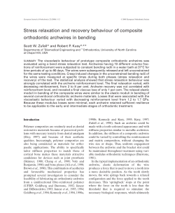 Stress relaxation and recovery behaviour of composite orthodontic