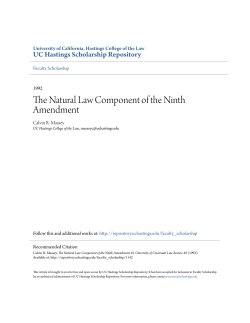The Natural Law Component of the Ninth Amendment