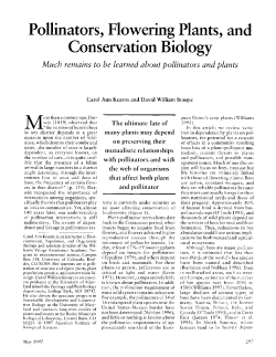Pollinators, Flowering Plants, and Conservation