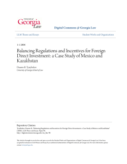 Balancing Regulations and Incentives for Foreign Direct Investment