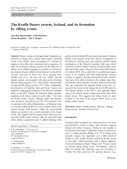 The Krafla fissure swarm, Iceland, and its formation by rifting events