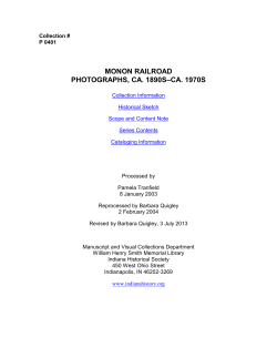 Monon Railroad Photographs - Indiana Historical Society