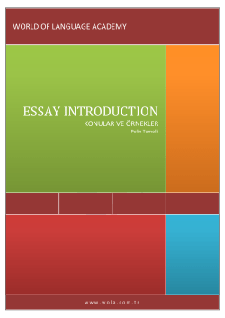 essay introduction - World Of Language Academy