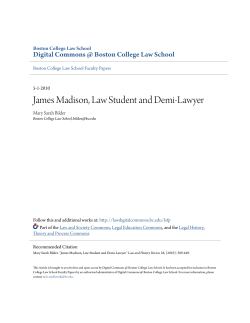 James Madison, Law Student and Demi-Lawyer