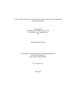 Creative Minds Abroad: How Design Students Make Meaning of