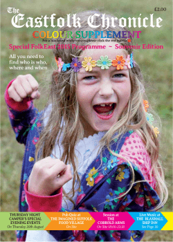 Special FolkEast 2015 Programme ~ Souvenir Edition