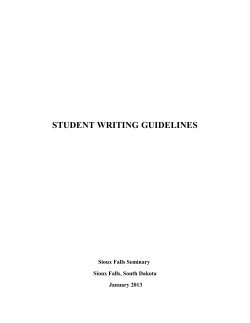 student writing guidelines