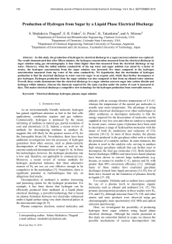 Production of Hydrogen from Sugar by a Liquid Phase Electrical