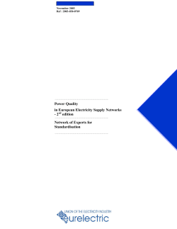 Power Quality in European Electricity Supply Networks