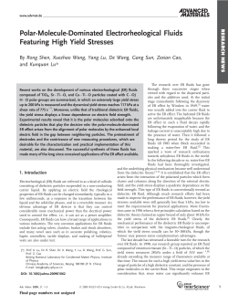 Polar-Molecule-Dominated Electrorheological Fluids Featuring High