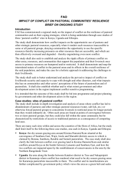 impact of conflict on pastoral communities` resilience brief on