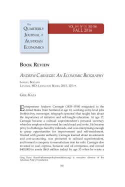 Review of Andrew Carnegie an Economic Biography