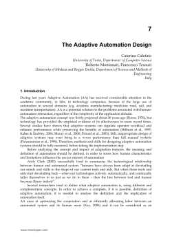 The Adaptive Automation Design