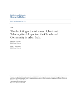 The Anointing of the Airwaves - Research Online