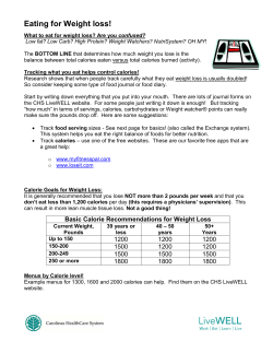 Eating For Weight Loss