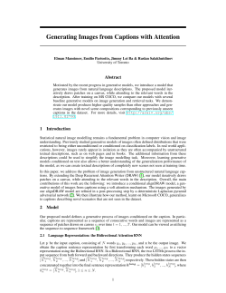 Generating Images from Captions with Attention