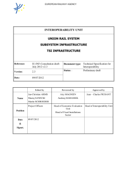 table of contents - European Railway Agency