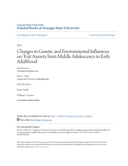 Changes in Genetic and Environmental Influences on Trait Anxiety