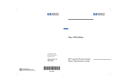 HP LaserJet Printer Family Paper Specification Guide