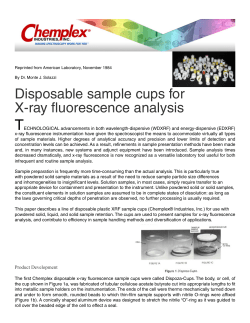 Disposable sample cups for X-ray fluorescence analysis