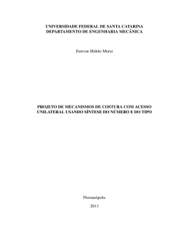 Projeto de mecanismos de costura com acesso unilateral usando