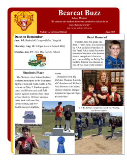 Bearcat Buzz - Webster Area Schools