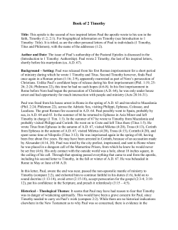 Book of 2 Timothy - Discover Revelation