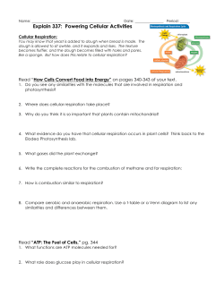 7-4 Powering Cellular Activity