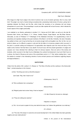 Law and Laughter Complied by MR. JUSTICE GYANENDRA