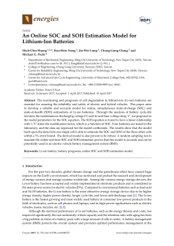 An Online SOC and SOH Estimation Model for Lithium