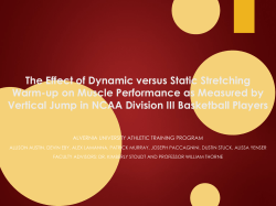The Effect of Dynamic versus Static Stretching Warm