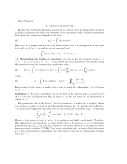Orthogonal polynomials and Gauss quadrature