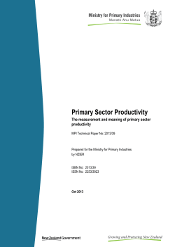 Primary Sector Productivity