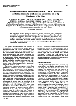 Glycosyl Transfer from Nucleotide Sugars to C85