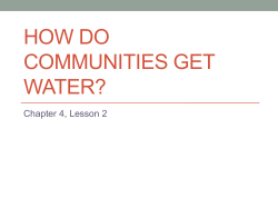 How DO communities get water?