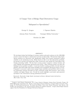 A Unique View of Hedge Fund Derivatives Usage