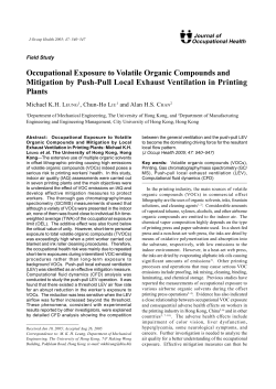 Occupational Exposure to Volatile Organic Compounds and