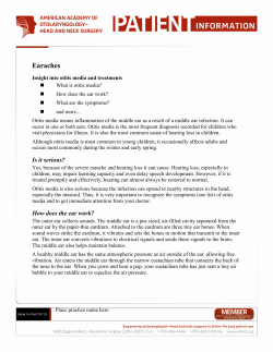 Ear Aches - ssent.org