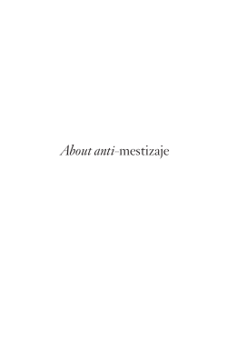 About anti-mestizaje
