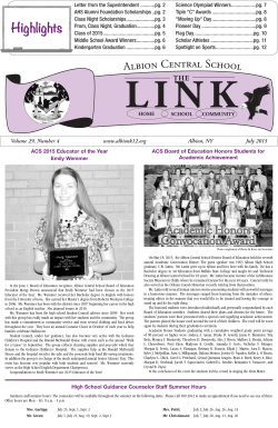 July 2015 - Albion Central School