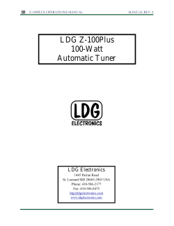 LDG Z-100Plus 100-Watt Automatic Tuner