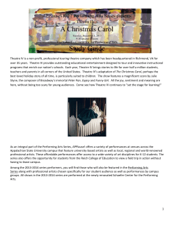 A Christmas Carol Study Guide - Schaefer Center for the Performing
