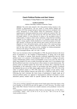 Czech Political Parties and their Voters