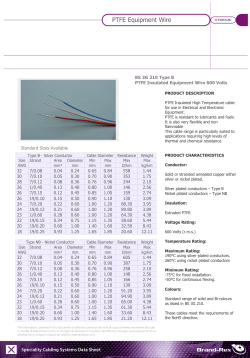PTFE Type B Equipment Wire datasheet - Brand-Rex