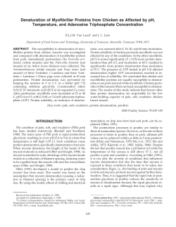Denaturation of Myofibrillar Proteins from Chicken as Affected by pH